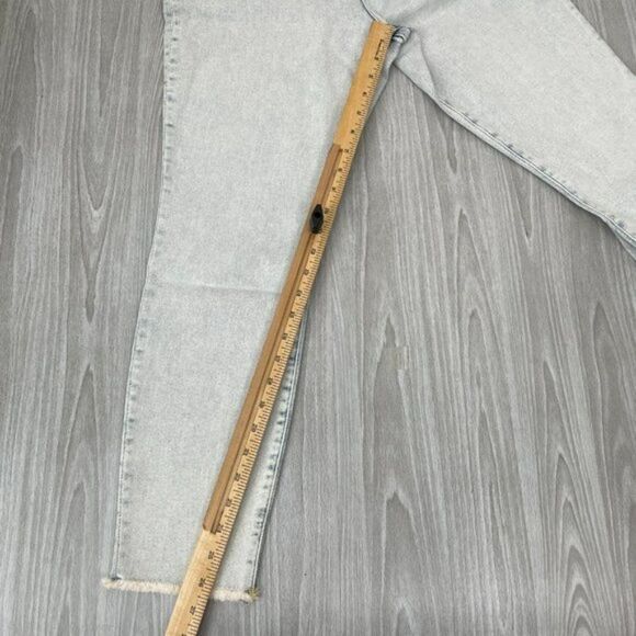 Good American Good Legs Crop Long Fray Hem High Rise Skinny Jean Light Wash 18 - Picture 11 of 11